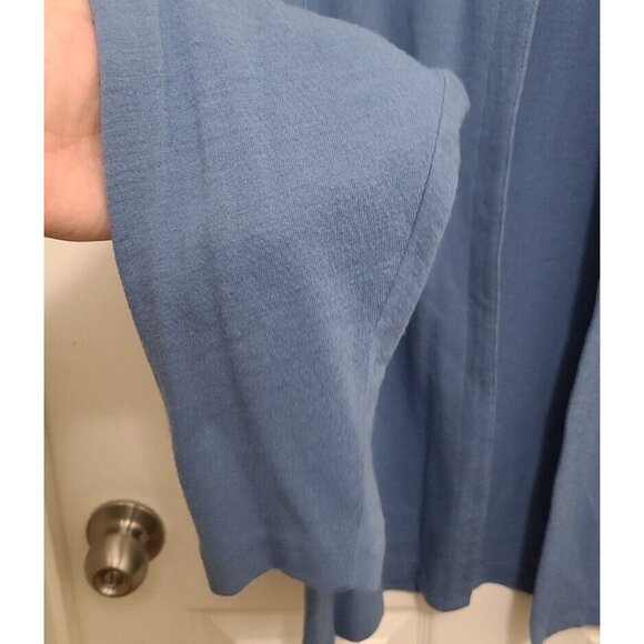 Vtg Simone Alexander for Patty Woodard Open Front Cardigan 100% Wool Blue Sz 7/8 - Picture 4 of 8